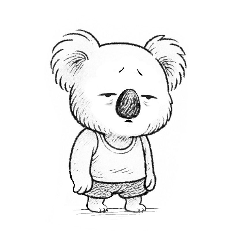 がっかりのコアラ